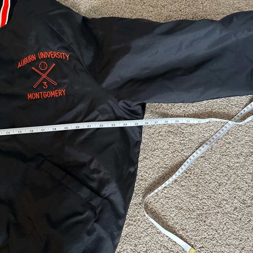 Vintage Auburn Tigers Baseball Varsity Satin Bomber Jacket Large